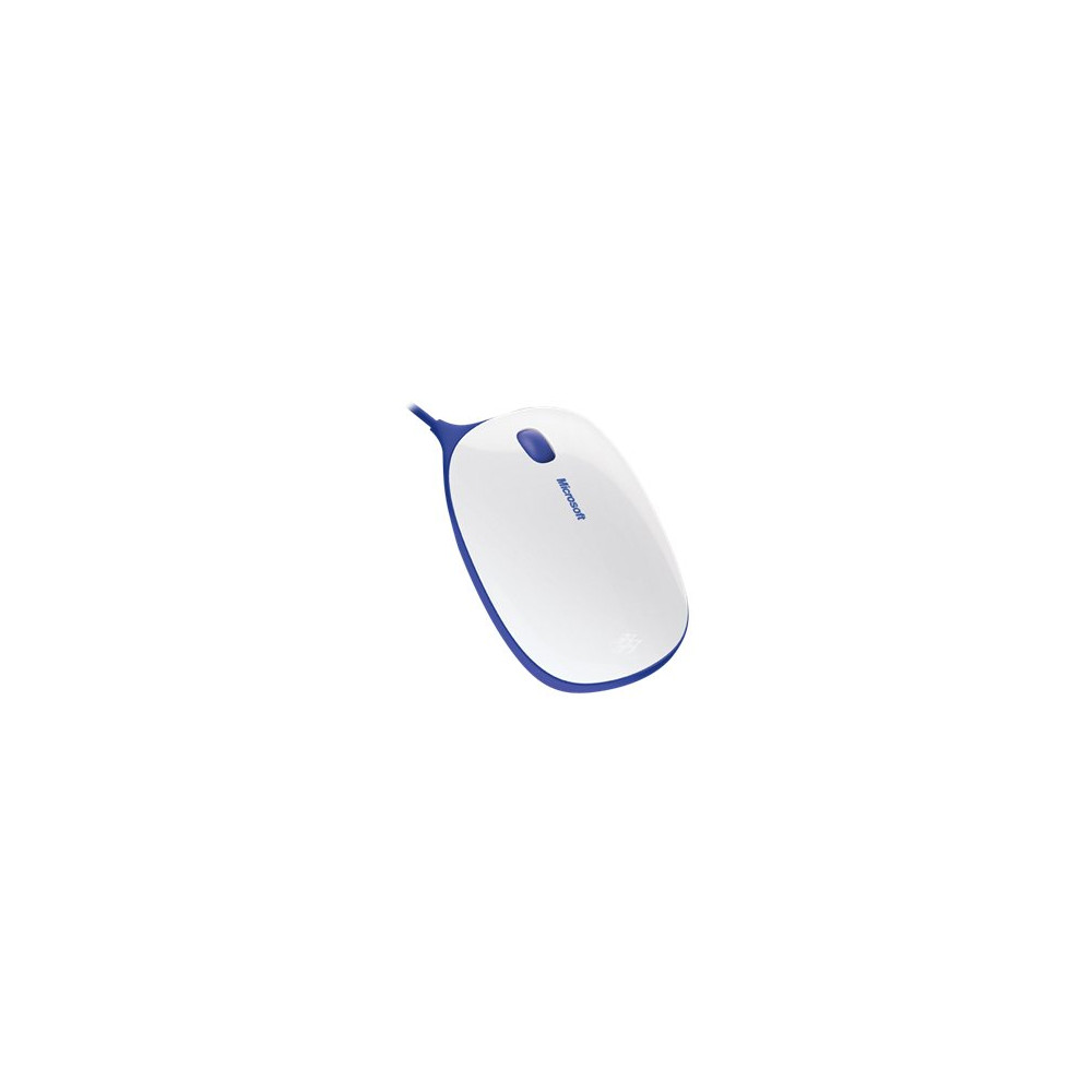 Produktbild för Microsoft Express Mouse - mus - USB - vit, blå