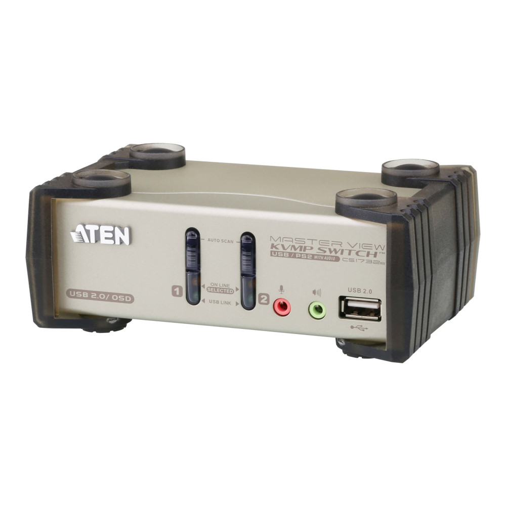 Produktbild för ATEN MasterView CS1732B KVMP Switch - omkopplare för tangentbord/video/mus/ljud/USB - 2 portar