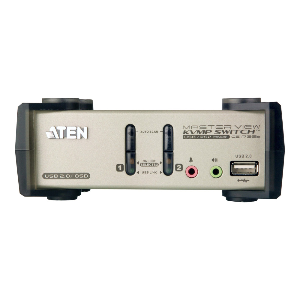 Produktbild för ATEN MasterView CS1732B KVMP Switch - omkopplare för tangentbord/video/mus/ljud/USB - 2 portar