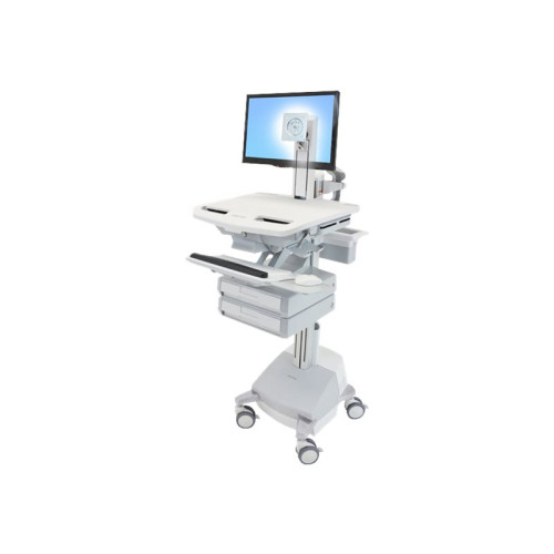 ERGOTRON Ergotron StyleView vagn - för LCD-skärm/tangentbord/mus/processor/anteckningsbok/streckkodsläsare - grå, vit, polerat aluminium - TAA-kompatibel