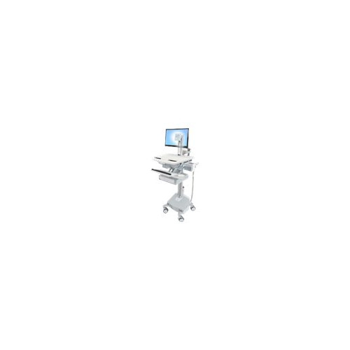 ERGOTRON Ergotron StyleView vagn - för LCD-skärm/tangentbord/mus/processor/anteckningsbok/streckkodsläsare - grå, vit, polerat aluminium - TAA-kompatibel