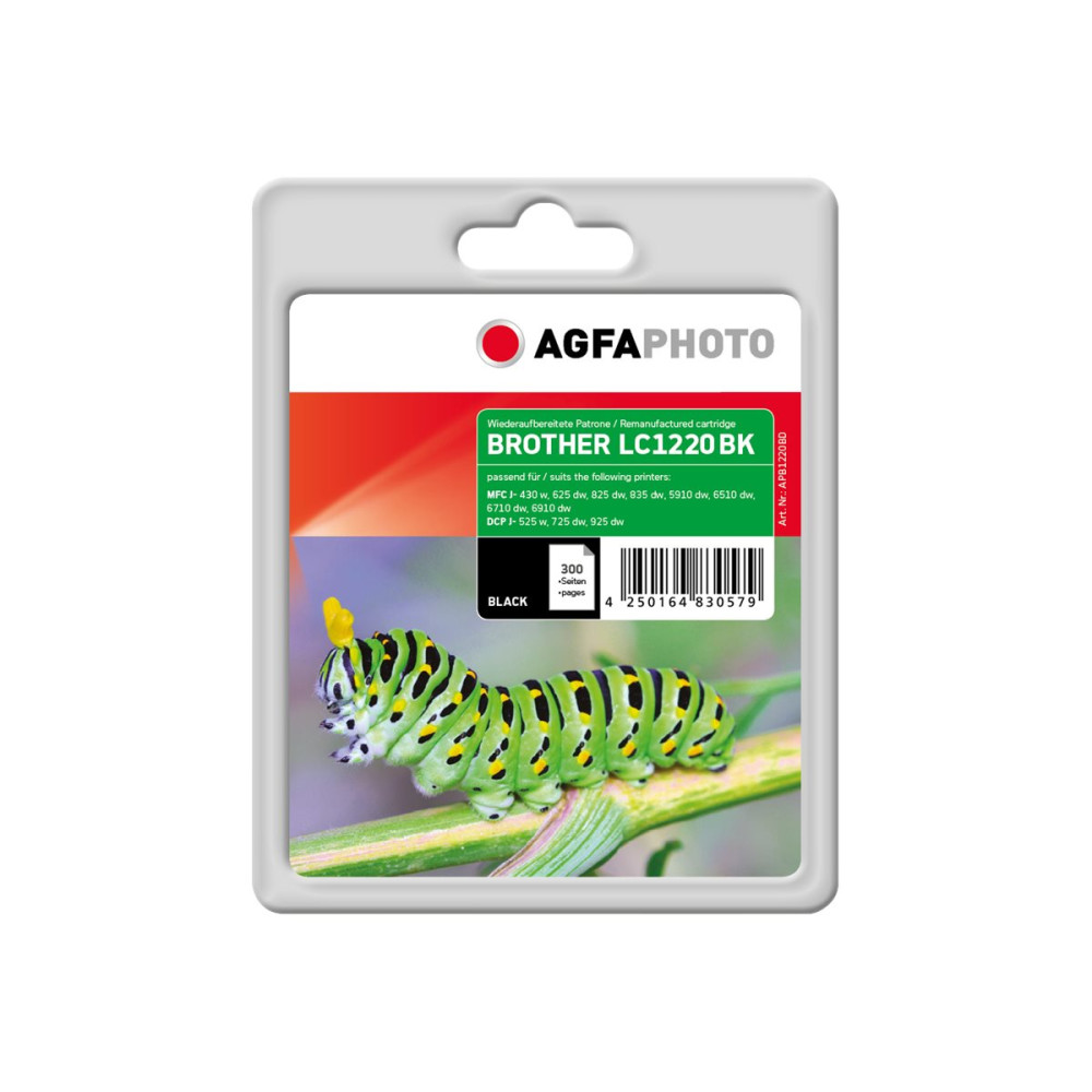 Produktbild för AgfaPhoto - svart - kompatibel - bläckpatron (alternativ för: Brother LC1220BK)