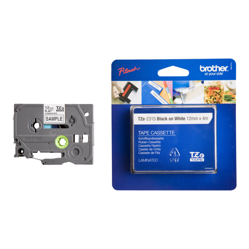 Produktbild för Brother TZe-231S - bandlaminat - 1 kassett(er) - Rulle (1,2 cm x 4 m)