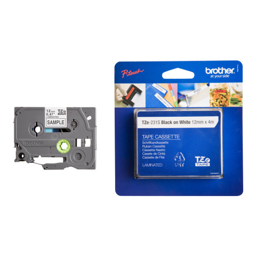 Brother Brother TZe-231S - bandlaminat - 1 kassett(er) - Rulle (1,2 cm x 4 m)