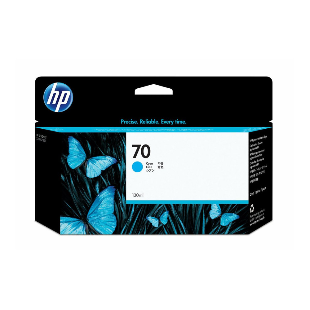 Produktbild för HP 70 - cyan - original - DesignJet - bläckpatron