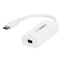 Produktbild för StarTech USB-C till Mini DisplayPort-adapter - 4K 60 Hz - Vit - videokort - USB-C till Mini DisplayPort - 18 cm