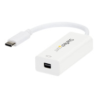 Produktbild för StarTech USB-C till Mini DisplayPort-adapter - 4K 60 Hz - Vit - videokort - USB-C till Mini DisplayPort - 18 cm