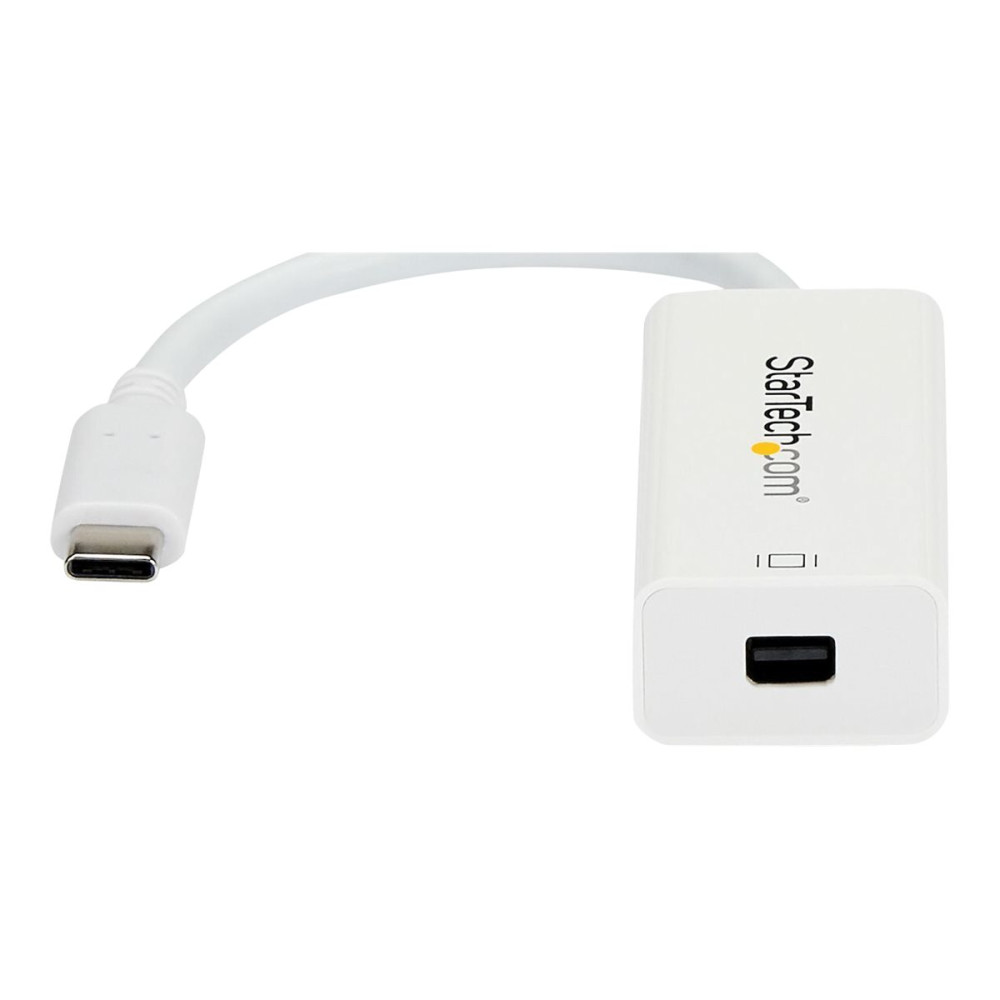 Produktbild för StarTech USB-C till Mini DisplayPort-adapter - 4K 60 Hz - Vit - videokort - USB-C till Mini DisplayPort - 18 cm