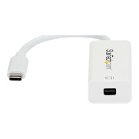 Produktbild för StarTech USB-C till Mini DisplayPort-adapter - 4K 60 Hz - Vit - videokort - USB-C till Mini DisplayPort - 18 cm