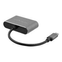 Produktbild för StarTech.com USB-C till VGA- och HDMI-adapter - 2-i-1 - 4K 30 Hz - rymdgrå - extern videoadapter - IT6222 - rymdgrå