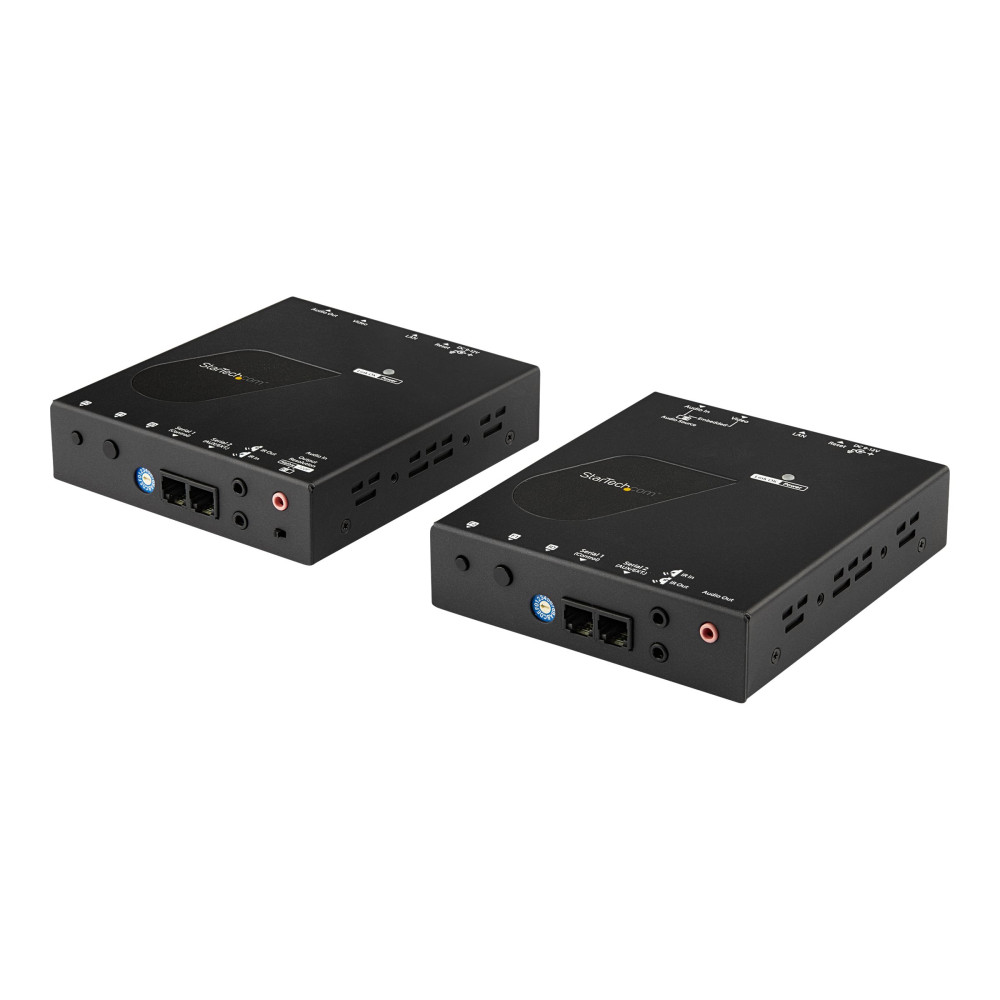 Produktbild för StarTech.com HDMI over IP Extender Kit with Video Wall Support - 1080p - HDMI over CAT5e / CAT6 Transmitter and Receiver Kit (ST12MHDLAN2K) - video/ljud/infraröd/seriell förlängare - HDMI - TAA-kompatibel