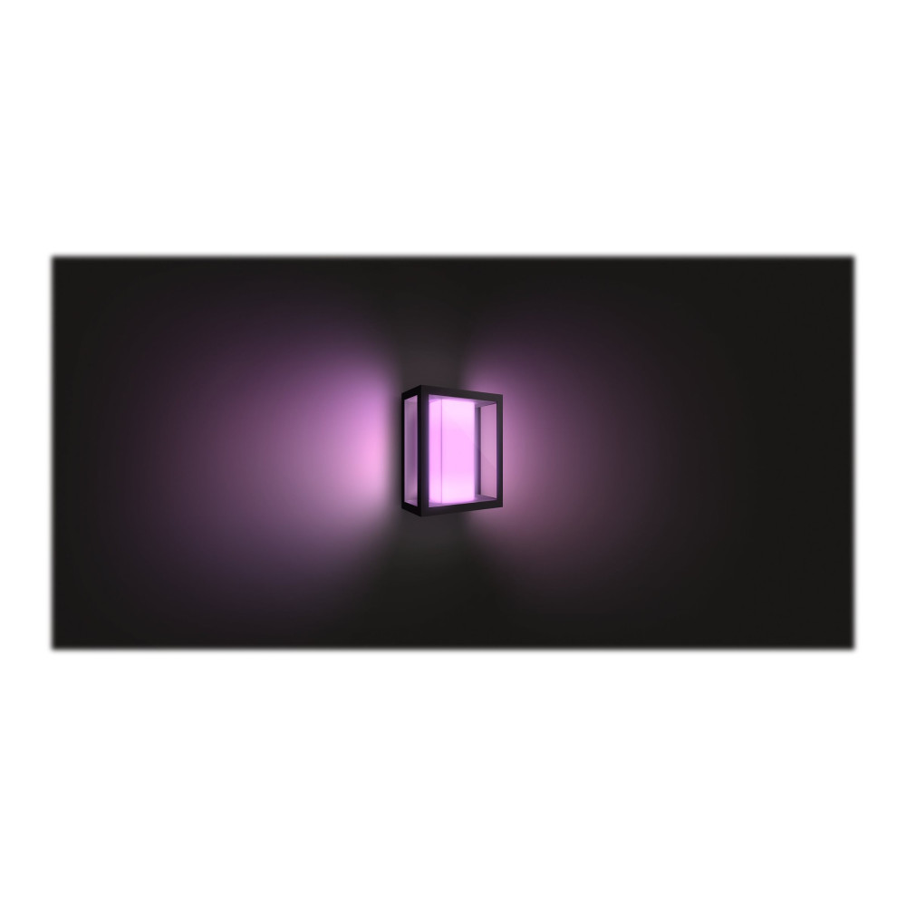 Produktbild för Philips Hue Impress - vägglampa - LED-glödlampa x 2 - 8 W - svart