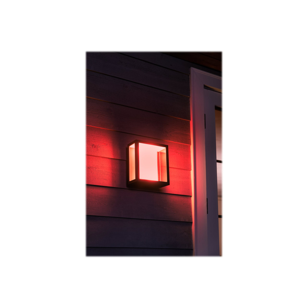 Produktbild för Philips Hue Impress - vägglampa - LED-glödlampa x 2 - 8 W - svart