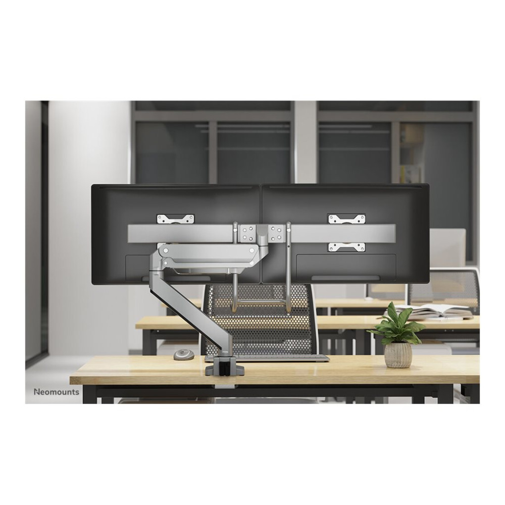 Produktbild för Neomounts NM-D775DX monteringssats - fullständig rörelse - för 2 LCD-bildskärmar - silver