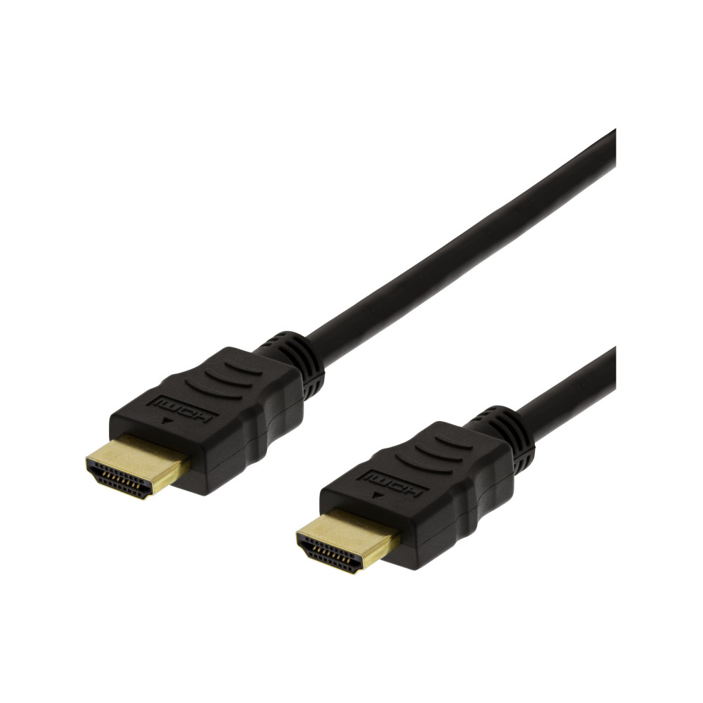 Produktbild för DELTACO HDMI-1010D-FLEX - HDMI-kabel med Ethernet - 1 m