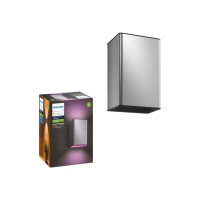 Produktbild för Philips Hue White and Color Ambiance Resonate - vägglampa - LED x 2 - 8 W - 2000-6500 K - rostfritt stål