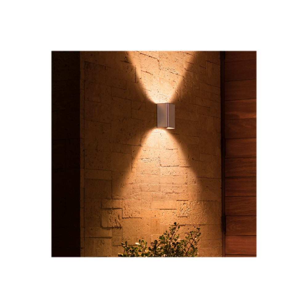 Produktbild för Philips Hue White and Color Ambiance Resonate - vägglampa - LED x 2 - 8 W - 2000-6500 K - rostfritt stål