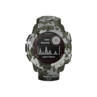 Produktbild för Garmin Instinct Solar Camo Edition - lav kamouflage - sportklocka med band - lavmönstrad kamouflage