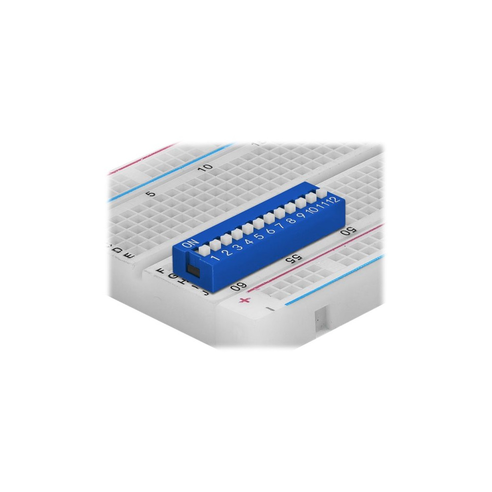 Produktbild för Delock DIP sliding switch 12-digit 2.54 mm pitch THT vertical - DIP-switch