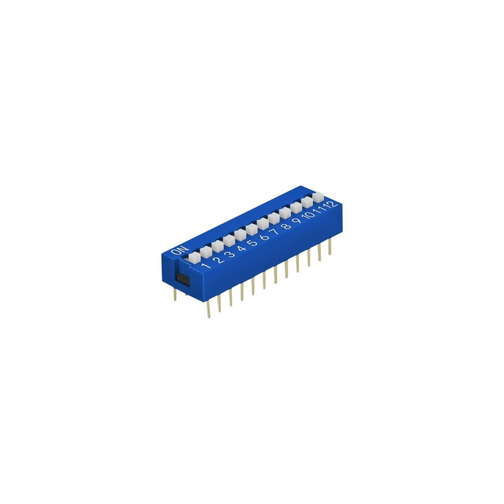 Produktbild för Delock DIP sliding switch 12-digit 2.54 mm pitch THT vertical - DIP-switch
