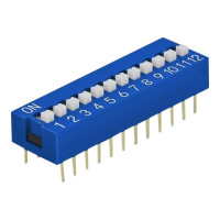 Produktbild för Delock DIP sliding switch 12-digit 2.54 mm pitch THT vertical - DIP-switch