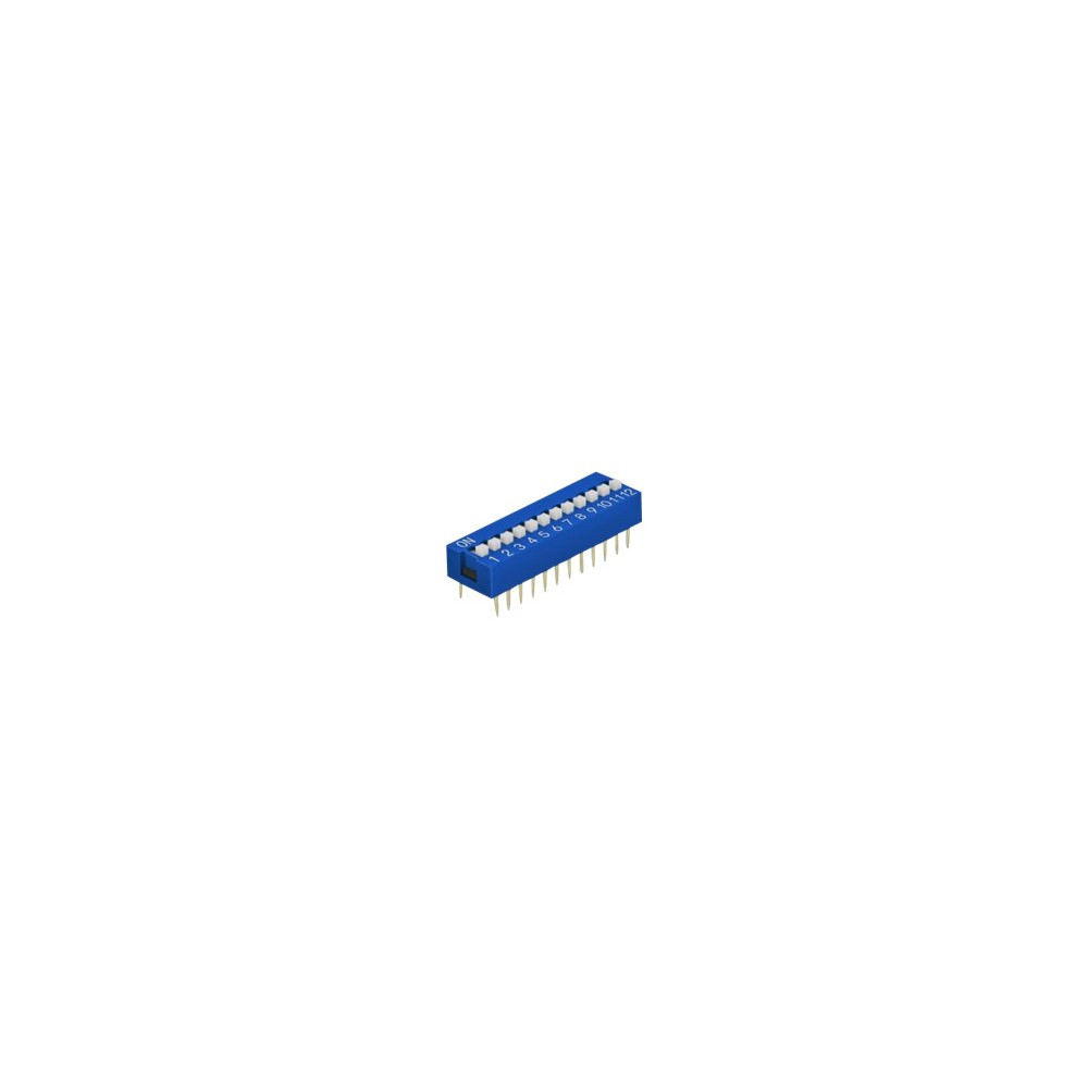 Produktbild för Delock DIP sliding switch 12-digit 2.54 mm pitch THT vertical - DIP-switch