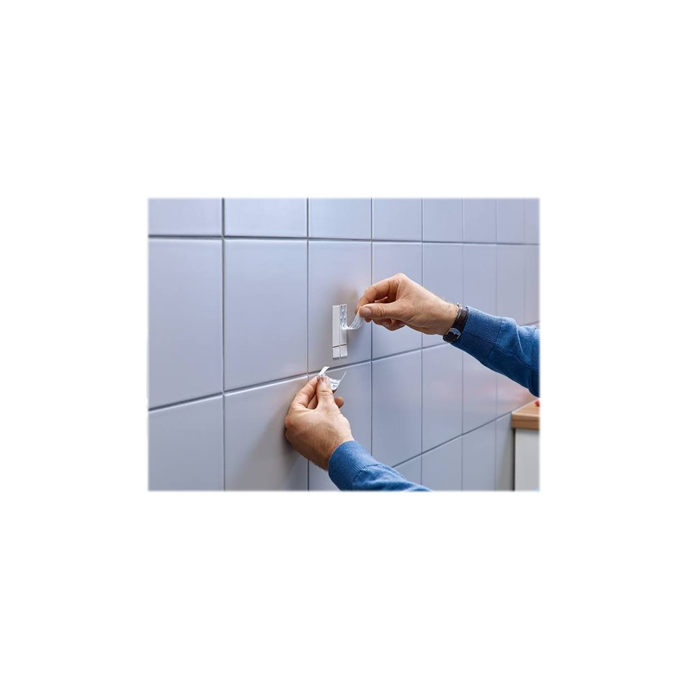 Produktbild för Tesa Powerstrips - självhäftande krok - vit (paket om 2)