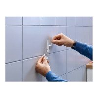 Produktbild för Tesa Powerstrips - självhäftande krok - vit (paket om 2)