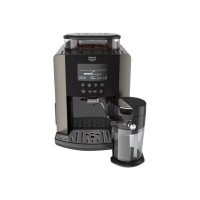 Produktbild för Krups Essential EA819E - automatisk kaffekokare med mjölkskummare - 15 bar - tenngrå