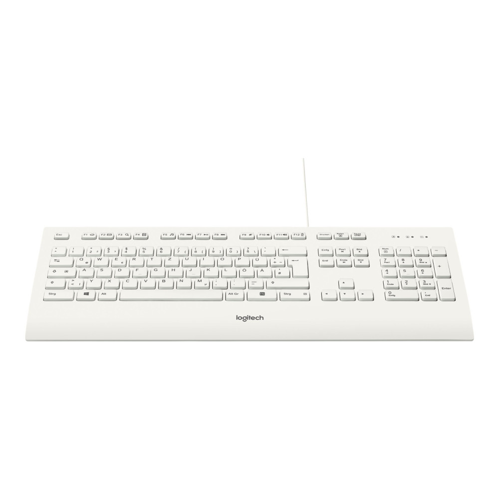 Produktbild för Logitech K280e - tangentbord - tysk - vit Inmatningsenhet