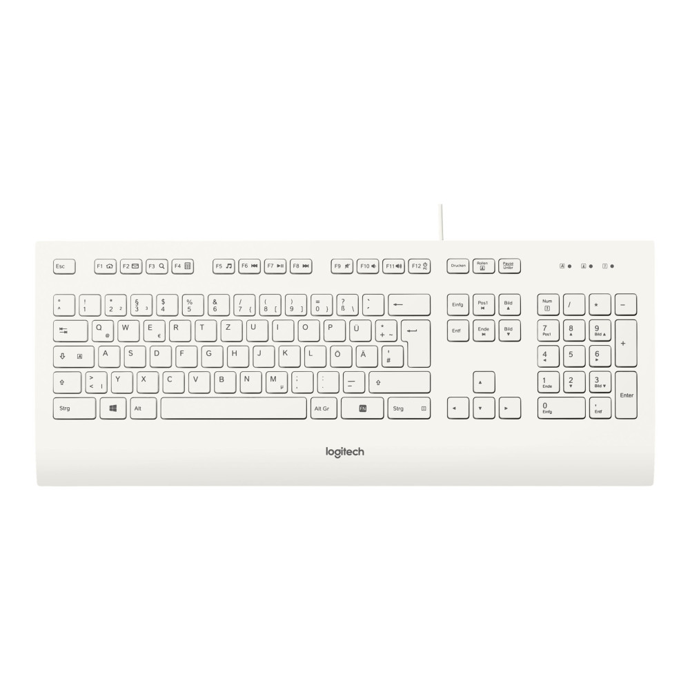 Produktbild för Logitech K280e - tangentbord - tysk - vit Inmatningsenhet
