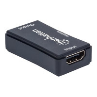 Produktbild för Manhattan HDMI Repeater, 4K@60Hz, Active, Boosts HDMI Signal up to 40m, Black, Three Year Warranty, Blister - förlängd räckvidd för audio/video - HDMI
