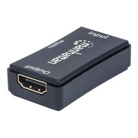 Produktbild för Manhattan HDMI Repeater, 4K@60Hz, Active, Boosts HDMI Signal up to 40m, Black, Three Year Warranty, Blister - förlängd räckvidd för audio/video - HDMI