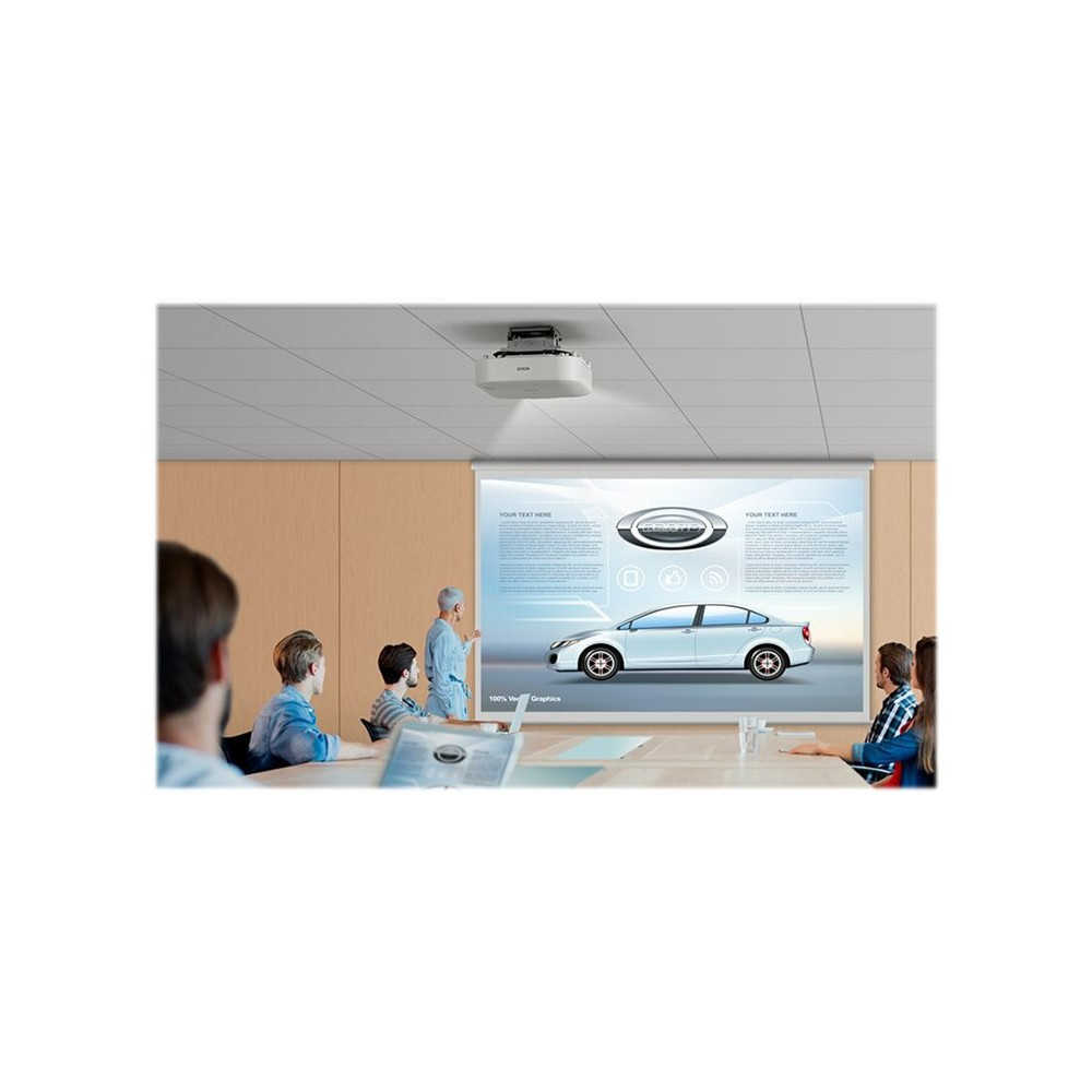 Produktbild för Epson EB-PU1008W - 3LCD-projektor - LAN - vit