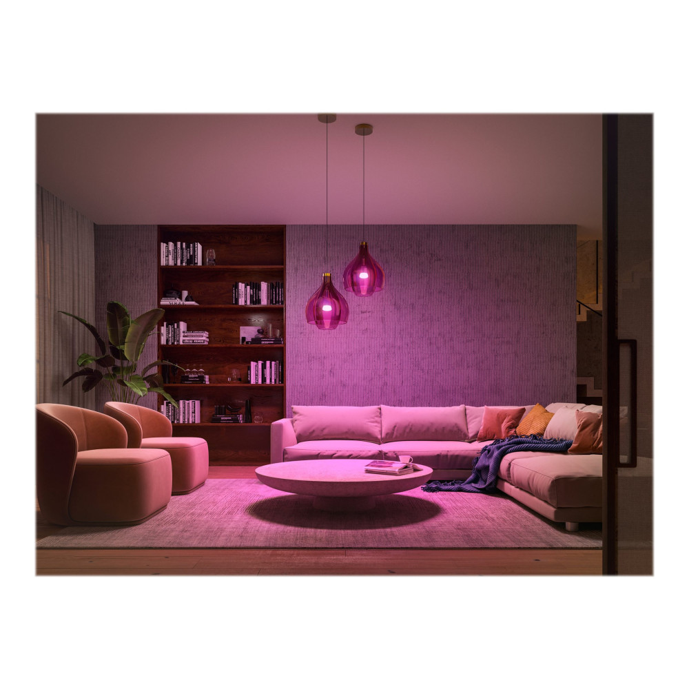 Produktbild för Philips Hue White ambiance Starter Kit - trådlös belysningsuppsättning - LED-glödlampa x 2 - form: A60 - E27 - 8 W - varmt vitt till svalt dagsljus - 2200-6500 K
