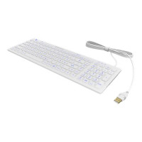 Produktbild för KeySonic KSK-6031INEL-Wh - tangentbord - QWERTZ - tysk - vit Inmatningsenhet