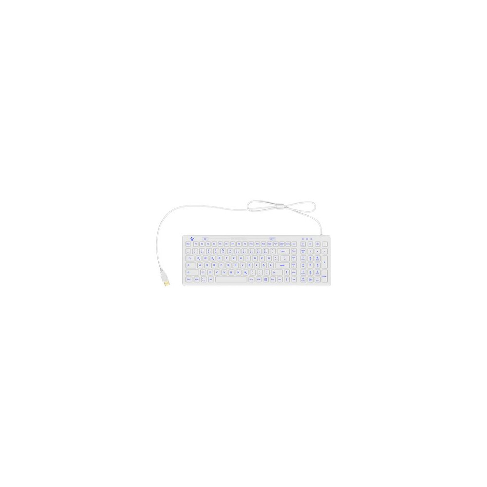 Produktbild för KeySonic KSK-6031INEL-Wh - tangentbord - QWERTZ - tysk - vit Inmatningsenhet