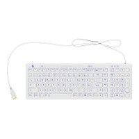 Produktbild för KeySonic KSK-6031INEL-Wh - tangentbord - QWERTZ - tysk - vit Inmatningsenhet