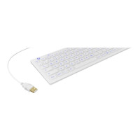 Produktbild för KeySonic KSK-6031INEL-Wh - tangentbord - QWERTZ - tysk - vit Inmatningsenhet