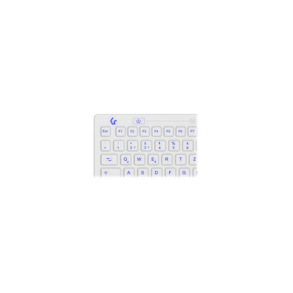 Produktbild för KeySonic KSK-6031INEL-Wh - tangentbord - QWERTZ - tysk - vit Inmatningsenhet