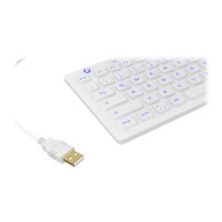 Produktbild för KeySonic KSK-6031INEL-Wh - tangentbord - QWERTZ - tysk - vit Inmatningsenhet