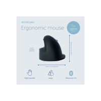 Produktbild för R-Go Ergonomic mouse HE Break - vertikal mus - Bluetooth 5.0 - svart