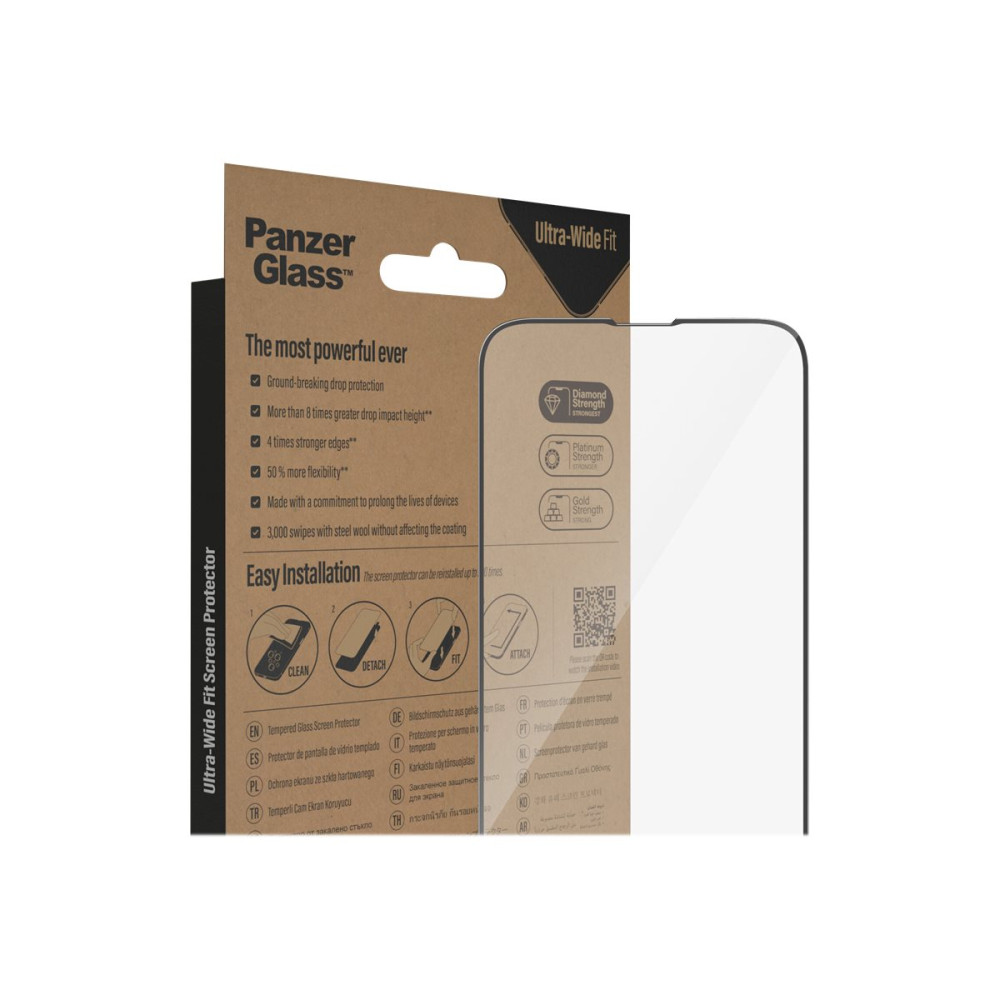 Produktbild för PanzerGlass - skärmskydd för mobiltelefon - ultrabred passning
