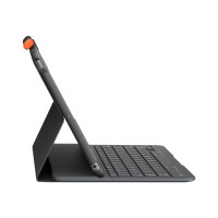 Produktbild för Logitech Slim Folio - tangentbord och foliefodral - QWERTY - italiensk - oxford-grå Inmatningsenhet