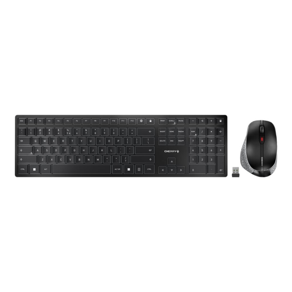 Produktbild för CHERRY DW 9500 SLIM - sats med tangentbord och mus - schweizisk - grå, svart Inmatningsenhet