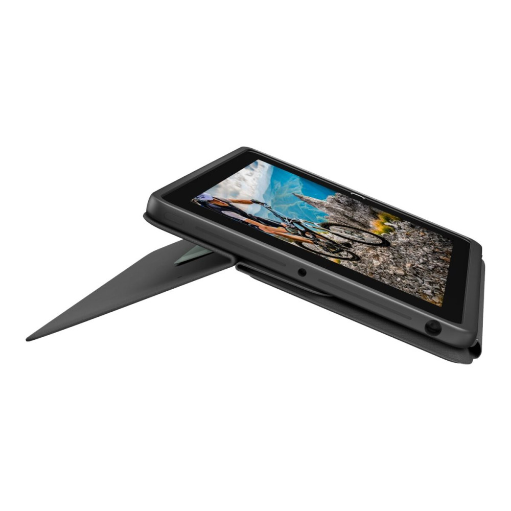 Produktbild för Logitech Rugged Folio - tangentbord och foliefodral - QWERTY - italiensk - grafit Inmatningsenhet
