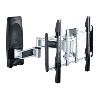 Produktbild för StarTech.com Articulating TV Wall Mount, VESA Wall Mount Supports 65 inch/99lb/Flat/Curved TVs, Retractable Low Profile Wall Mount TV Bracket, Adjustable Corner TV Wall Mount, Swivel/Rotation/Tilt (TV-WALL-MOUNT-65FS) monteringssats - artikulerande - för 