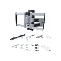 Produktbild för StarTech.com Articulating TV Wall Mount, VESA Wall Mount Supports 65 inch/99lb/Flat/Curved TVs, Retractable Low Profile Wall Mount TV Bracket, Adjustable Corner TV Wall Mount, Swivel/Rotation/Tilt (TV-WALL-MOUNT-65FS) monteringssats - artikulerande - för 