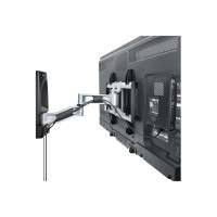 Produktbild för StarTech.com Articulating TV Wall Mount, VESA Wall Mount Supports 65 inch/99lb/Flat/Curved TVs, Retractable Low Profile Wall Mount TV Bracket, Adjustable Corner TV Wall Mount, Swivel/Rotation/Tilt (TV-WALL-MOUNT-65FS) monteringssats - artikulerande - för 