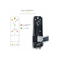 Produktbild för StarTech.com Articulating TV Wall Mount, VESA Wall Mount Supports 65 inch/99lb/Flat/Curved TVs, Retractable Low Profile Wall Mount TV Bracket, Adjustable Corner TV Wall Mount, Swivel/Rotation/Tilt (TV-WALL-MOUNT-65FS) monteringssats - artikulerande - för 